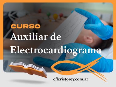 Imagen de un curso titulado 'Auxiliar de Electrocardiograma'.
